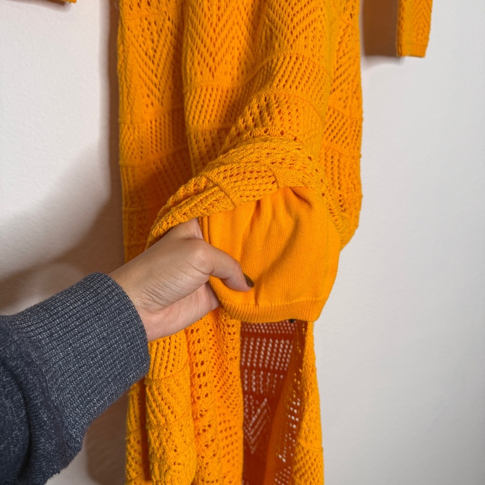 Rag & Bone Renee Long Deep Yellow Knit Dress Side Slit Lined Size M NWT - Picture 4 of 9